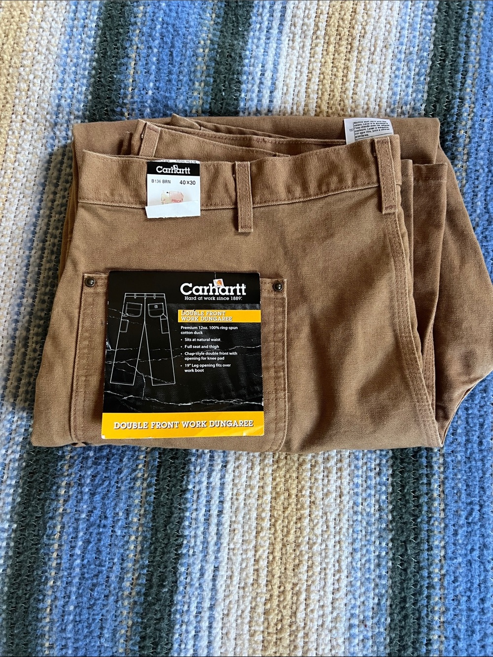 40 x 30 Carhartt Men’s Double Front Work Dungarees